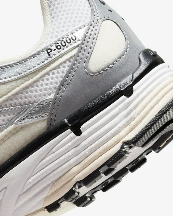 Nike P-6000 Summit White Metallic Silver