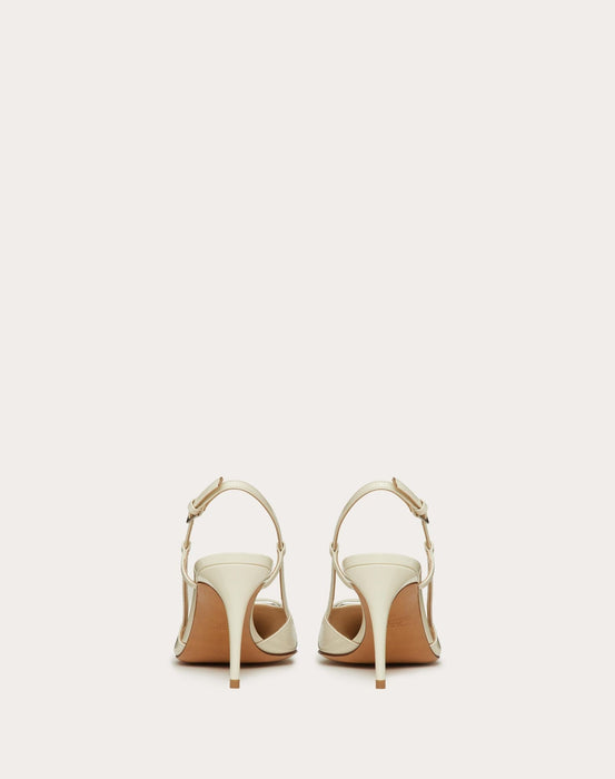 Valentino White Lace Up Heels