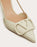 Valentino White Lace Up Heels