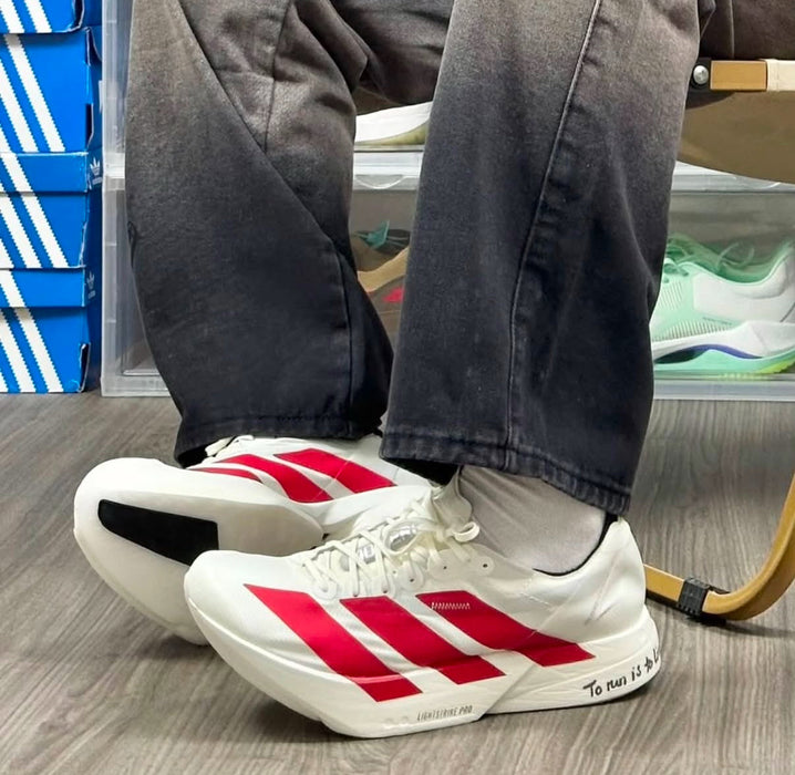 adidas Adizero Adios Pro 4 Off White Better Scarlet