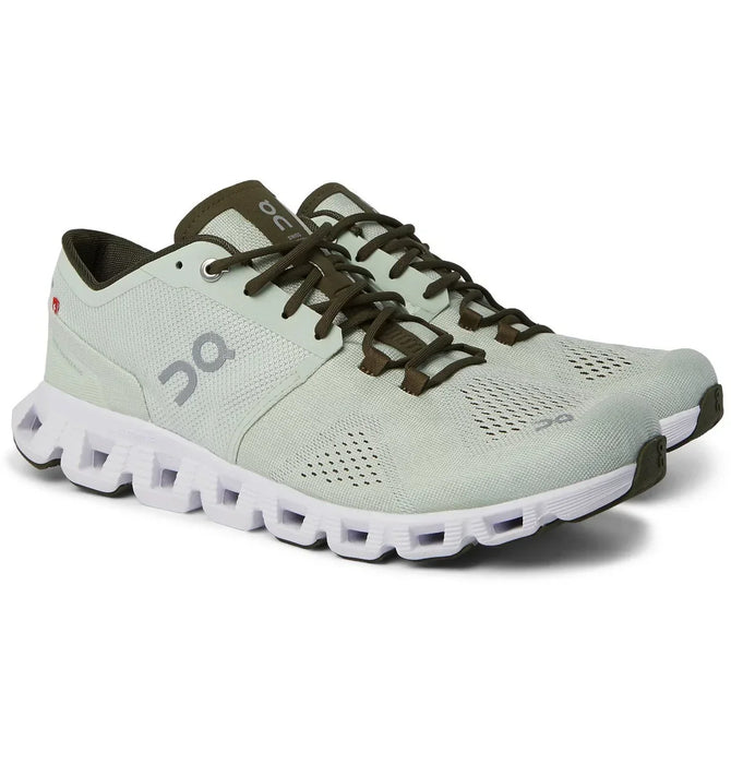 On - Cloud Rubber-Trimmed Mesh Running Sneakers - Green